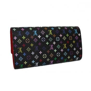 Cheap Louis Vuitton Monogram Multicolore M61734 Black Small Wallet