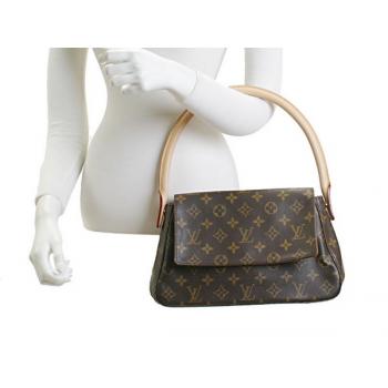 Louis Vuitton Monogram Canvas M51147 Brown Cow Leather Small Bag