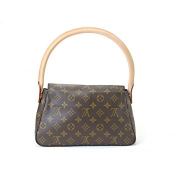 Louis Vuitton Monogram Canvas M51147 Brown Cow Leather Small Bag