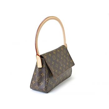 Louis Vuitton Monogram Canvas M51147 Brown Cow Leather Small Bag