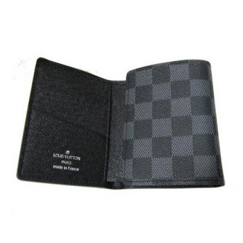 Louis Vuitton Damier Canvas N63096 Grey Wallet Mens Replica