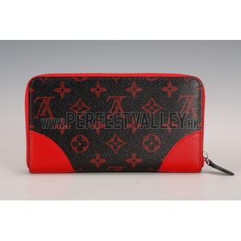 Louis Vuitton Monogram Infrarouge Zippy Wallet Red