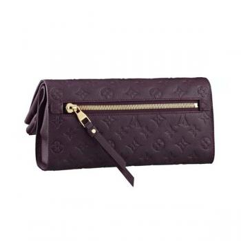 Louis Vuitton Monogram Empreinte M93826 Purple Evening Bag Ladies