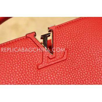 Louis Vuitton Handbag Capucines Red Calfskin