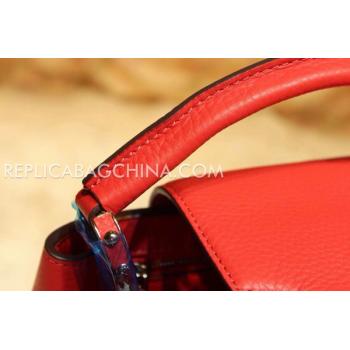 Louis Vuitton Handbag Capucines Red Calfskin