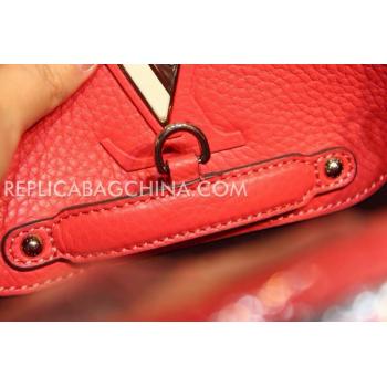 Louis Vuitton Handbag Capucines Red Calfskin