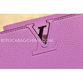 Louis Vuitton Handbag Capucines Purple Calfskin HM09465