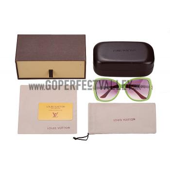 Louis Vuitton Petal Motif Green Frame Sunglasses 308113 Replica