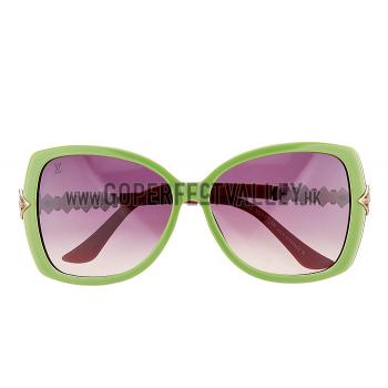 Louis Vuitton Petal Motif Green Frame Sunglasses 308113 Replica