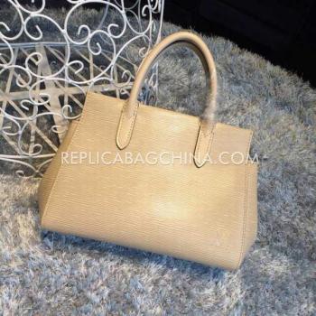 Louis Vuitton Marly Handbag Calfskin Apricot