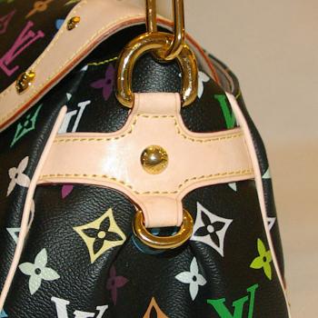 Louis Vuitton Monogram Multicolore M40204 Black Canvas Medium HM09549