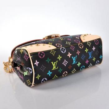 Louis Vuitton Monogram Multicolore M40204 Black Canvas Medium HM09549