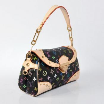 Louis Vuitton Monogram Multicolore M40204 Black Canvas Medium HM09549