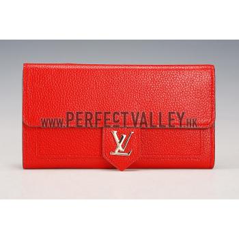 Louis Vuitton Lockme Wallet Red