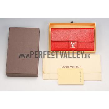 Louis Vuitton Lockme Wallet Red