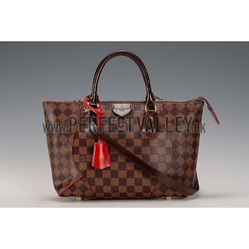 Cheap Louis Vuitton Cassa Tote PM Damier Ebene Canvas Red