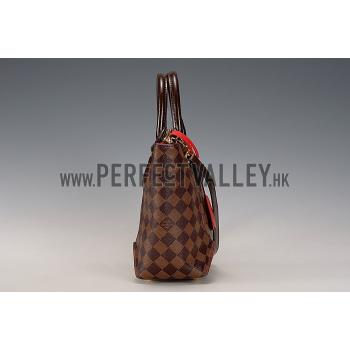 Cheap Louis Vuitton Cassa Tote PM Damier Ebene Canvas Red