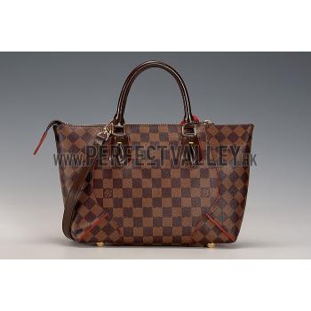 Cheap Louis Vuitton Cassa Tote PM Damier Ebene Canvas Red