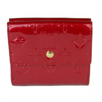 Louis Vuitton Monogram Vernis M91982 Red Small Ladies Wallet