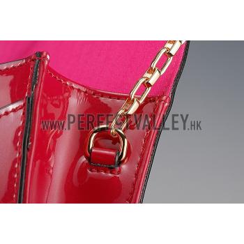 Louis Vuitton Chain Louise Patent Leather Fuchsia