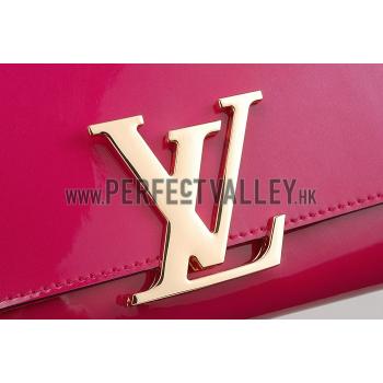 Louis Vuitton Chain Louise Patent Leather Fuchsia