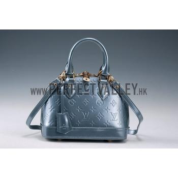 Louis Vuitton Vernis Alma PM Grey-Blue