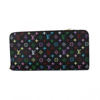 Quality Louis Vuitton Monogram Multicolore M66567 Black Small Wallet