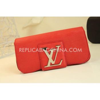 Louis Vuitton Clutch Wallet Red Leather