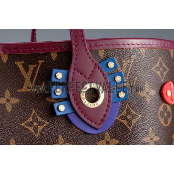 Louis Vuitton Monogram Totem Neverfull Plum