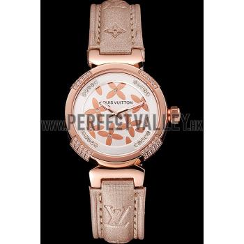 Louis Vuitton Tambour Bijou Red Gold Watch