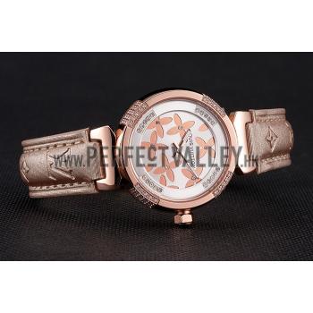 Louis Vuitton Tambour Bijou Red Gold Watch