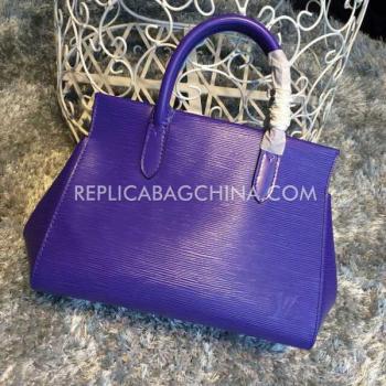 Louis Vuitton Handbag Calfskin Blue Marly Replica