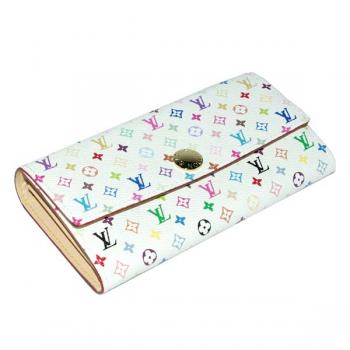 Cheap Louis Vuitton Monogram Multicolore M60004 Canvas Small Ladies Wallet