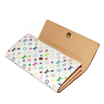 Cheap Louis Vuitton Monogram Multicolore M60004 Canvas Small Ladies Wallet