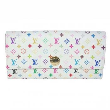 Cheap Louis Vuitton Monogram Multicolore M60004 Canvas Small Ladies Wallet