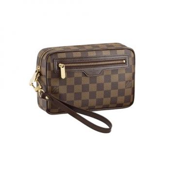 Louis Vuitton Damier Canvas N61739 Brown Canvas Evening Bag