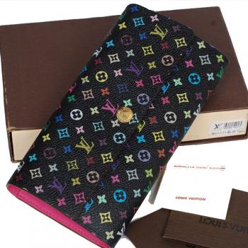 Louis Vuitton Monogram Multicolore M61734 Small Wallet Ladies HM11231