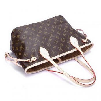 Louis Vuitton Monogram Canvas M40155 Brown Cow Leather Ladies Bags