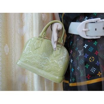 Louis Vuitton Monogram Vernis M91607 Green Small Ladies Handbags