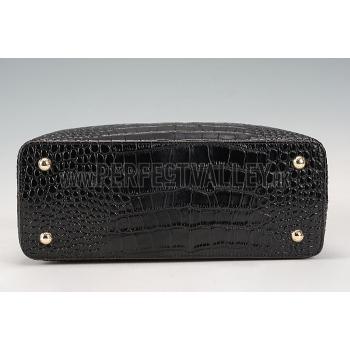 Louis Vuitton Capuciness Crocodile Leather Black MM 607547