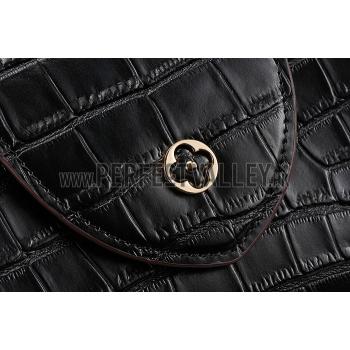 Louis Vuitton Capuciness Crocodile Leather Black MM 607547