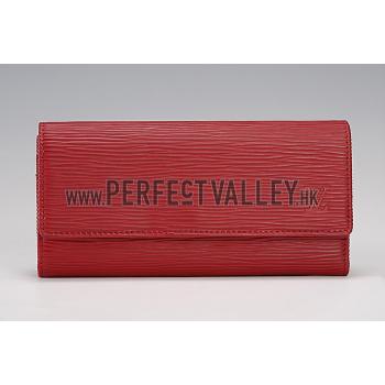 Louis Vuitton Red Epi Leather Sarah Wallet