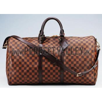 Cheap Louis Vuitton Damier Canvas Damier Keepall 55 With Shoulder Strap