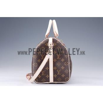 Replica Louis Vuitton Monogram Speedy 35 with Shoulder Strap