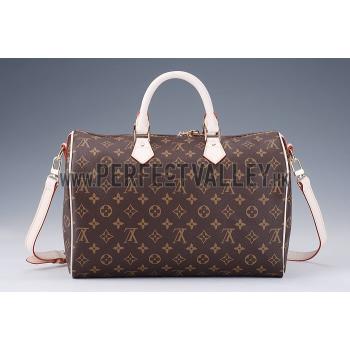 Replica Louis Vuitton Monogram Speedy 35 with Shoulder Strap