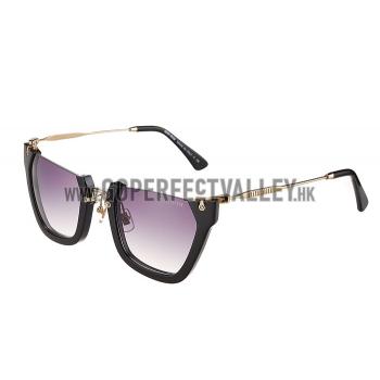 Miu Miu Cut Off Cat-Eye Black Sunglasses 308035