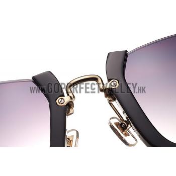 Miu Miu Cut Off Cat-Eye Black Sunglasses 308035