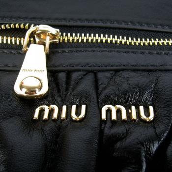 Replica Miu Miu  6025 Ladies Lambskin Black Handbag