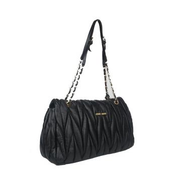 Replica Miu Miu  5303 Ladies Lambskin Black Handbag