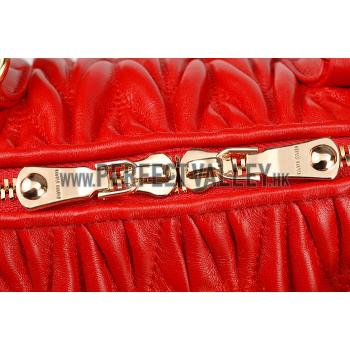 Replica Miu Miu Matelasse Doctor Red Bag